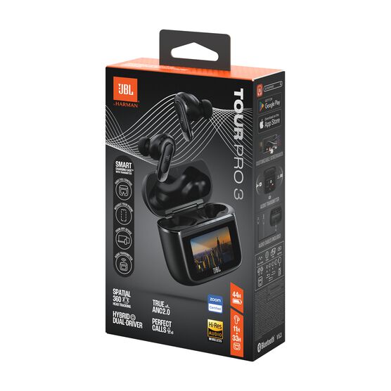 JBL Tour Pro 3 - Black - True Wireless Noise Cancelling earbuds with Smart Charging Case™ - Detailshot 15 JBL Tour Pro 3 - Black - True Wireless Noise Cancelling earbuds with Smart Charging Case™ - Detailshot 15